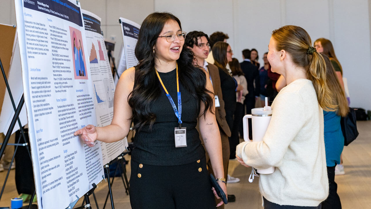 Student presents their research.