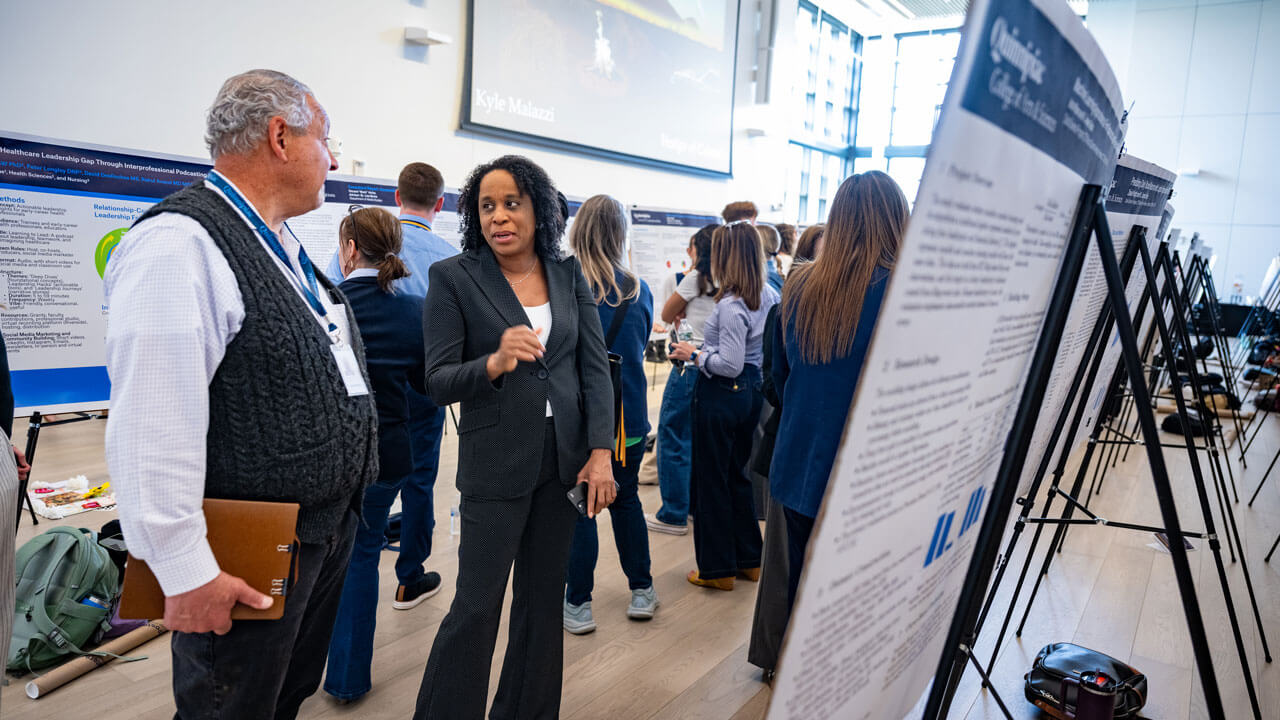 Student presents their research.