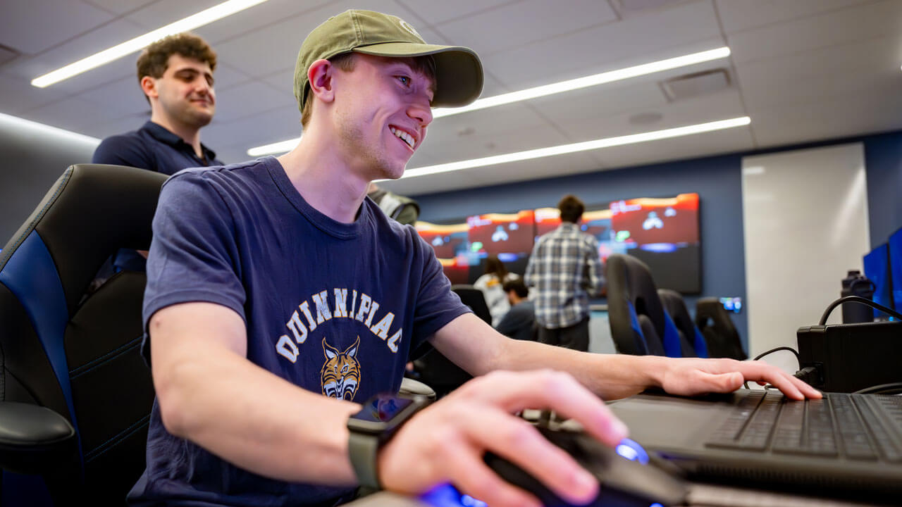 Game design student plays the game they created