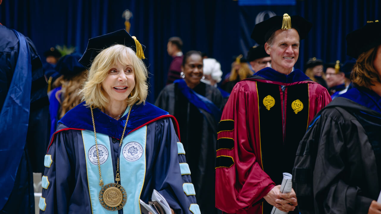 Judy Olian smiles