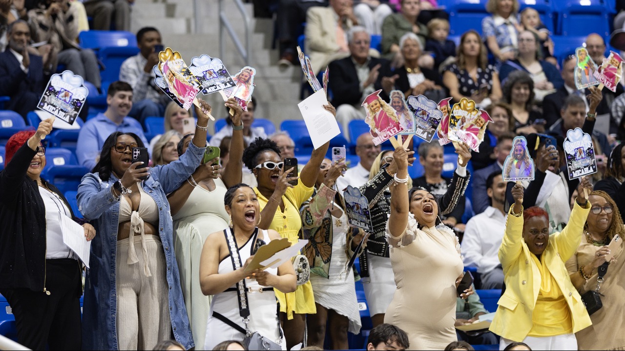 Graduate's family cheers