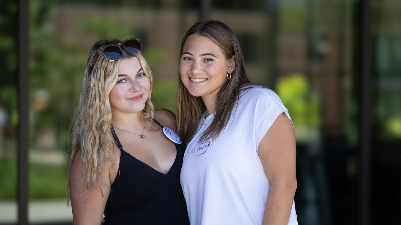 Students posing together for a photo